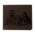 Handcrafted Leather Wallet featuring Fathers Day Gifts   Wallets  Text Mens Wallet For Men design