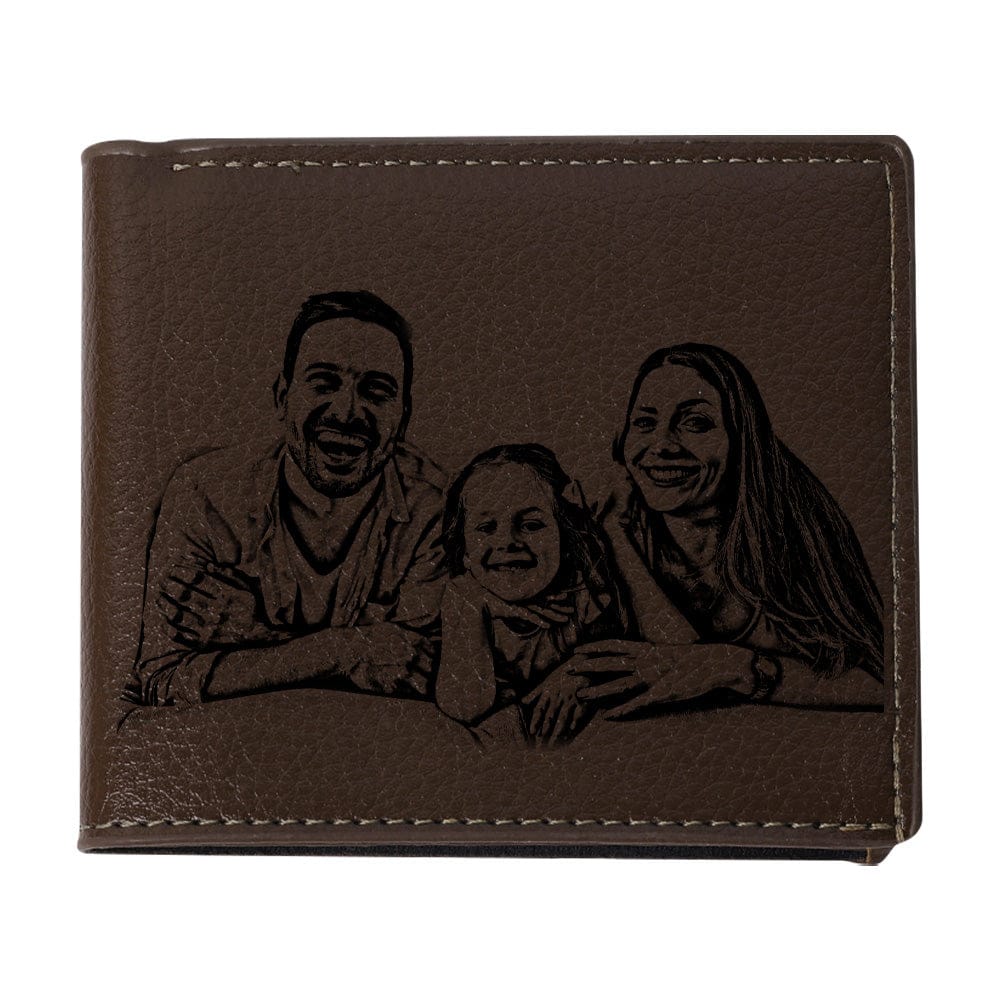 Handcrafted Leather Wallet featuring Fathers Day Gifts   Wallets  Text Mens Wallet For Men design