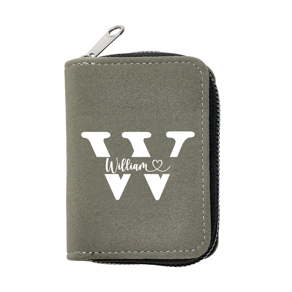 Personalized Leather Wallet with 18 Card Slots Card Holder Wallet Birthday Gift for Him