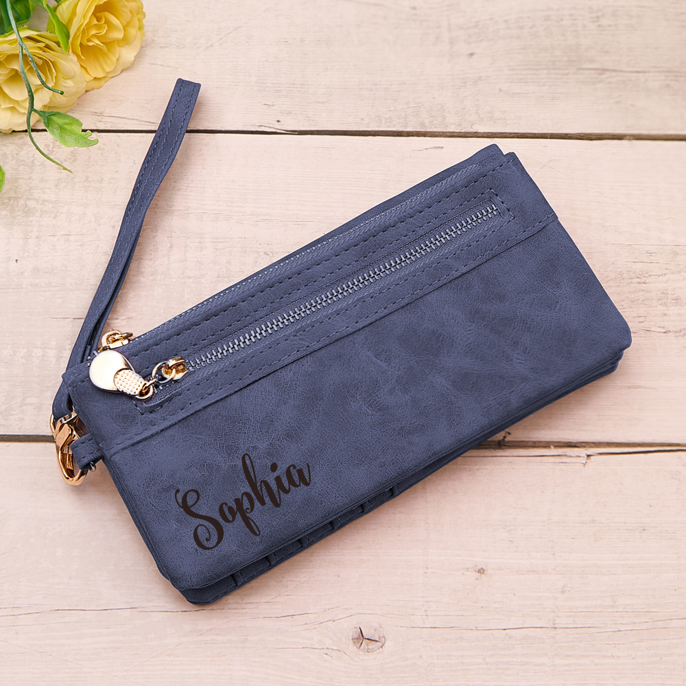 wallet custom text personalization bridesmaid gift for wedding weekend alternate image