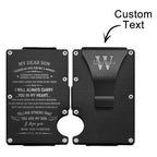 Custom Engraved Wallet Ultra Thin Minimalist Card Holder Gifts