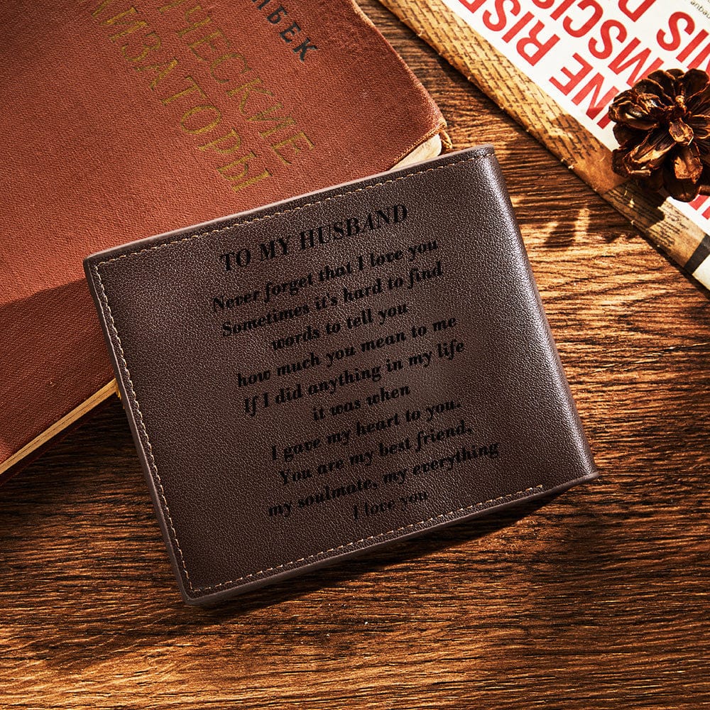 Personalized Leather Wallet  Anniversary Surprise style  gifts for husband
