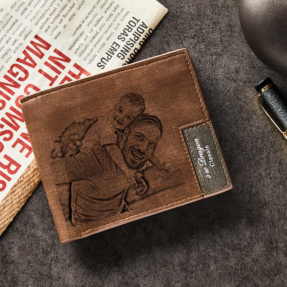 Gift for Dad To My Dad Personalized Photo Wallet Leather Wallet Engraved Wallet Gift For Him To My Son To My Brother