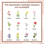 Personalized Name Colorful Birth Flower Wallet Card Holder Birthday Gift for her