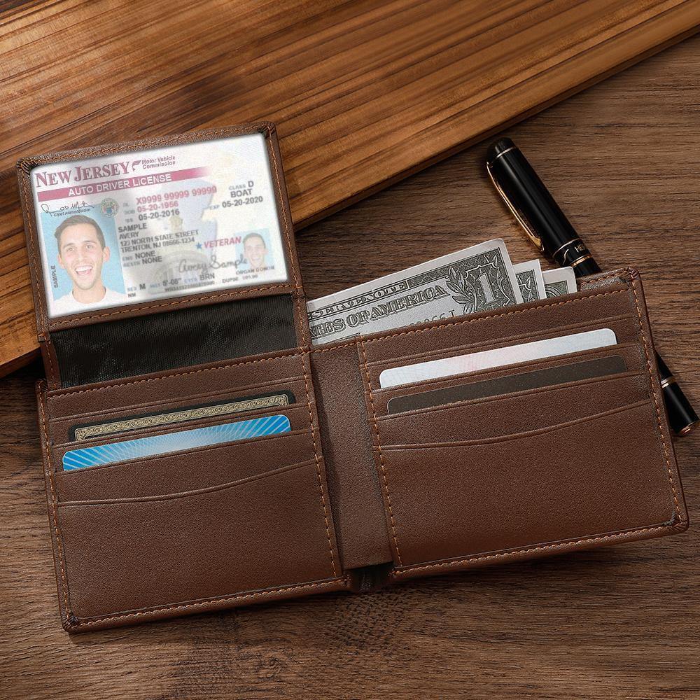 fathers day surprise leather wallet for dad inspired by engraved billfold anti theft brush rfid protected wallet for men