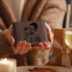 personalized leather wallet for dad with rfid protection