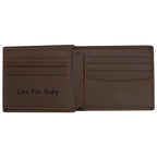 meaningful leather wallet for dad with keepsake style