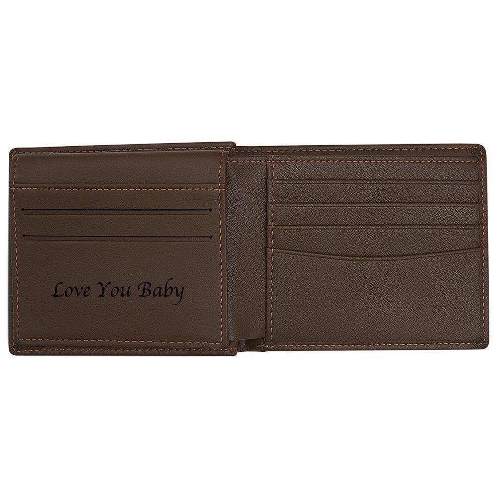 meaningful leather wallet for dad with keepsake style