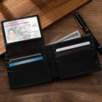 Unique Leather Wallet with Soft Breathable Fabric  gifts for husband