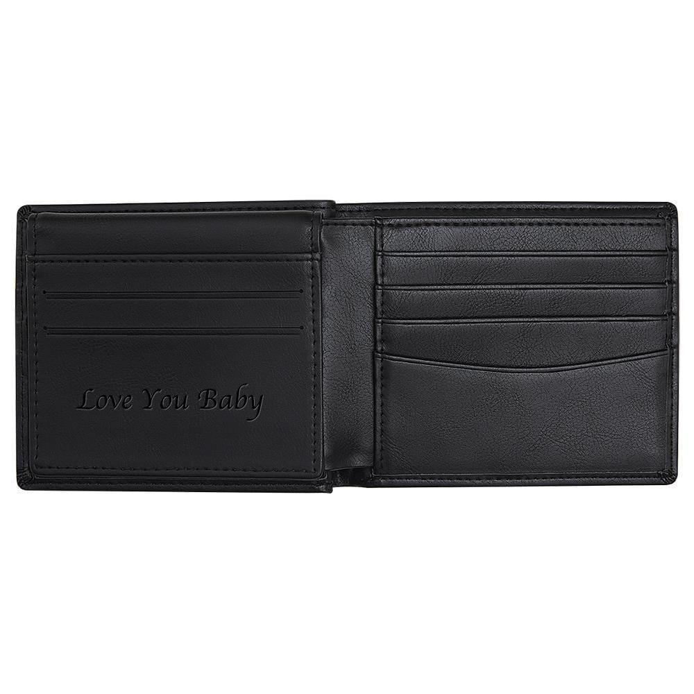 Leather Wallet AntiTheft Brush RFID Protected Mens Wallet  Leather Wallet for Husband  Personalized Photo  Face 6