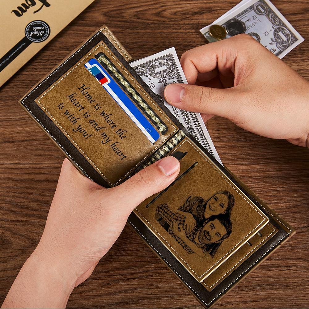 Custom Leather Wallet for Husband Soft Breathable Comfort detail