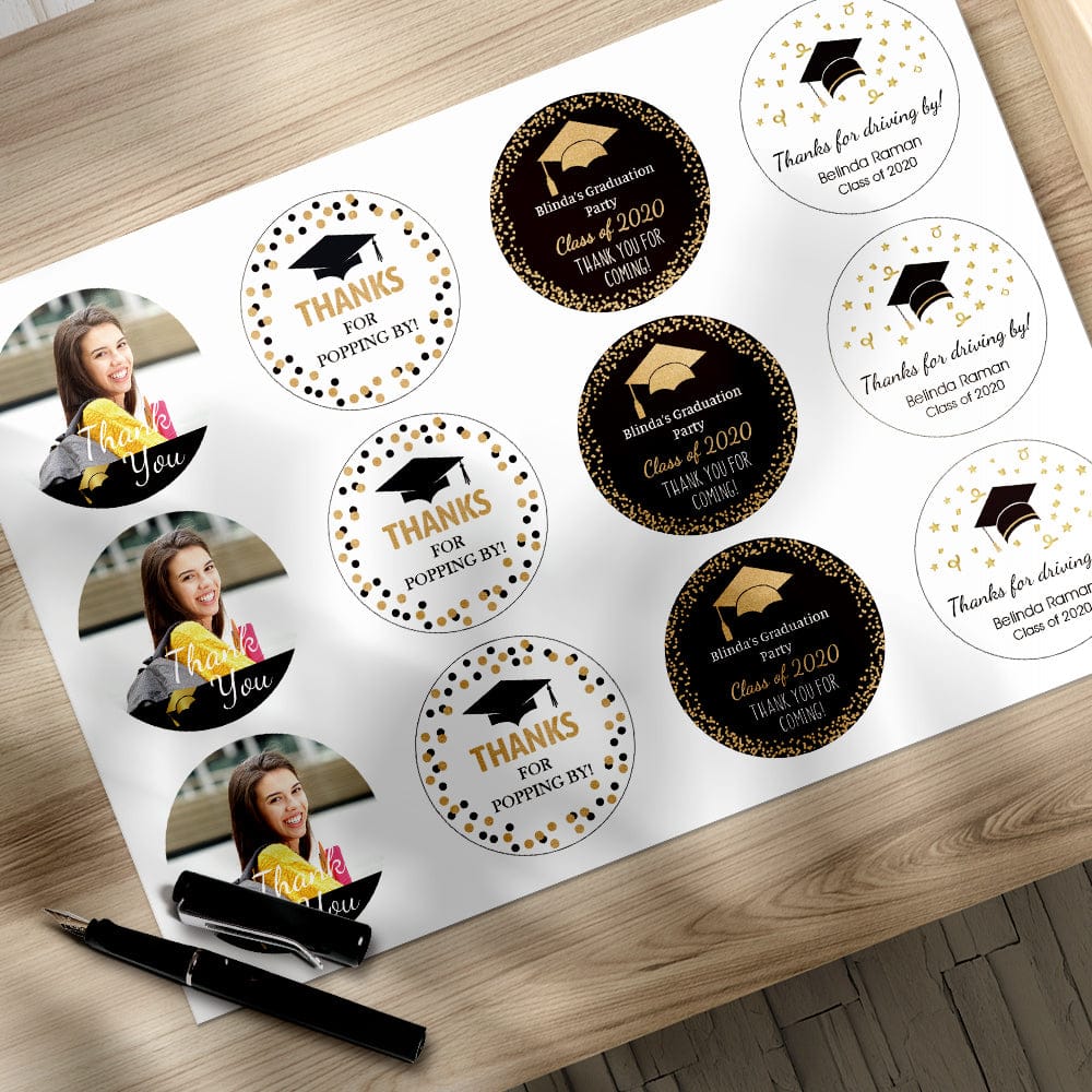 Custom Photo Sticker Graduation Gift Best Wishes Unique Gift to Celebrate the Big Day