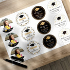 Custom Photo Sticker Graduation Gift Best Wishes Unique Gift to Celebrate the Big Day