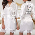 Personalized Bridesmaid Bride Robe Floral Bridal Robe Gift for Bridesmaid Bride