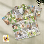 Custom Photo Pajama Shorts Personalized Short Sleeve Pajamas with 5 Photos Summer Pajama Gifts