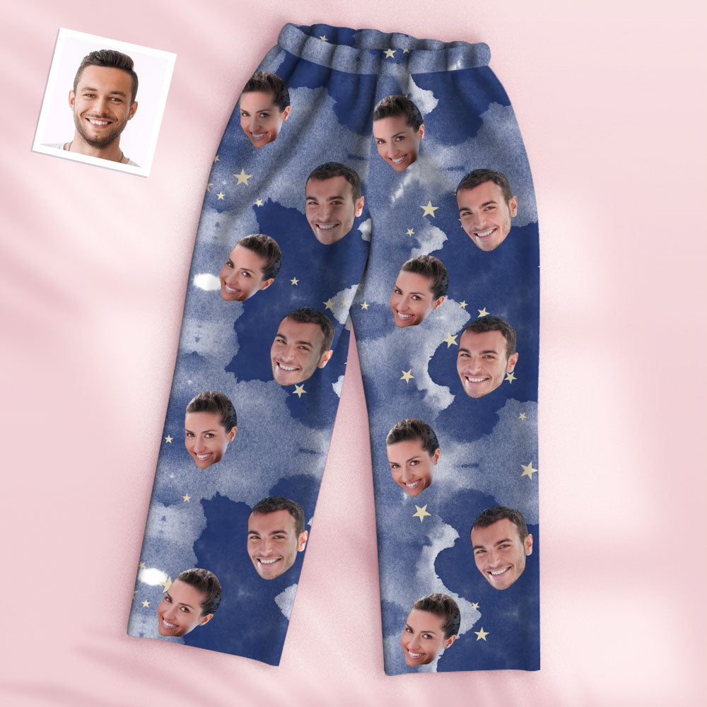 Custom Photo Face Pajama Bloom Style Creative Sky Gifts