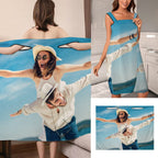 Custom Bath Wrap Towel Personalized Bathrobe Wearable Bath Dress