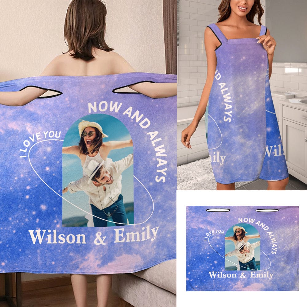 Custom Bath Towel Dress Starry Sky Bathing Beach Spa Bathrobe