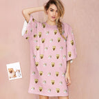 Custom Photo Face Nightdress Cute Pet Creative Home Gifts