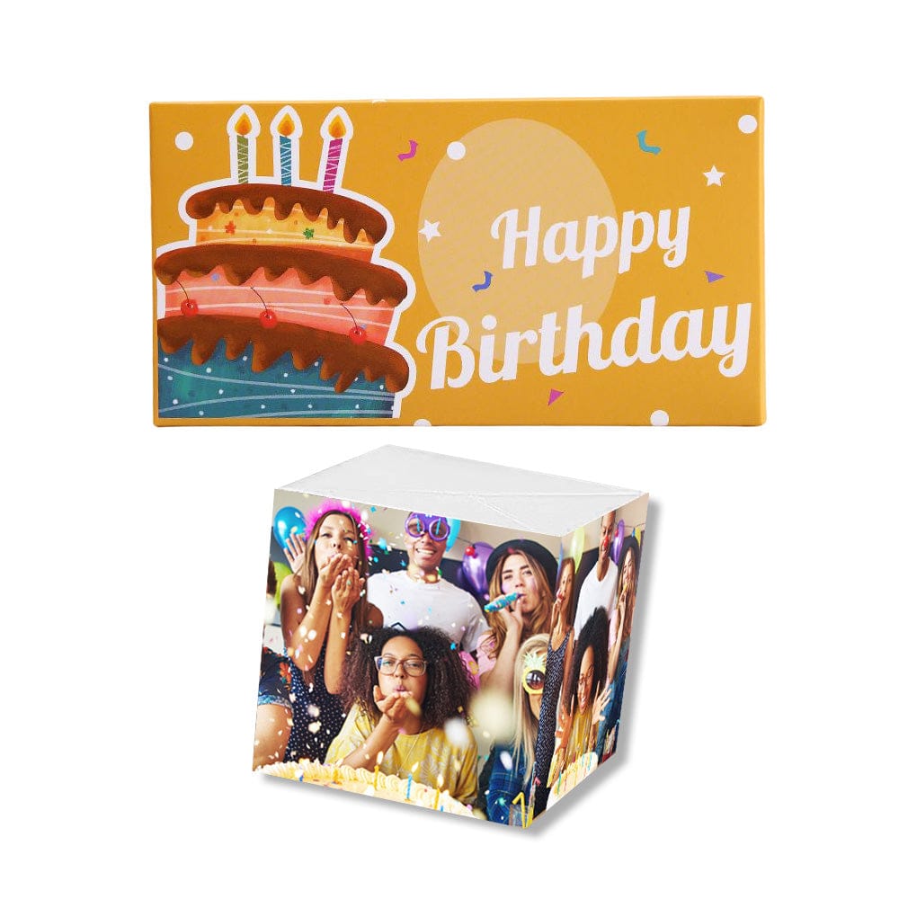 Custom Photo Surprise Box Personalized Text Surprise Explosion Bounce Box - Happy Birthday