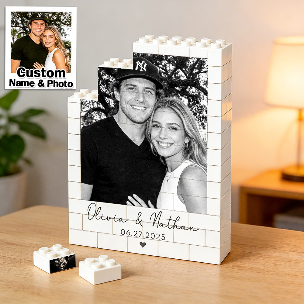 building brick puzzle personalized photo anniversary surprise gift for boyfriend