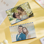 Custom Blue Building Block Puzzle Photo Bricks Gift for Lover