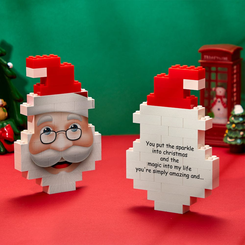 Personalized Santa Claus Building Blocks Christmas Block Brick Puzzles