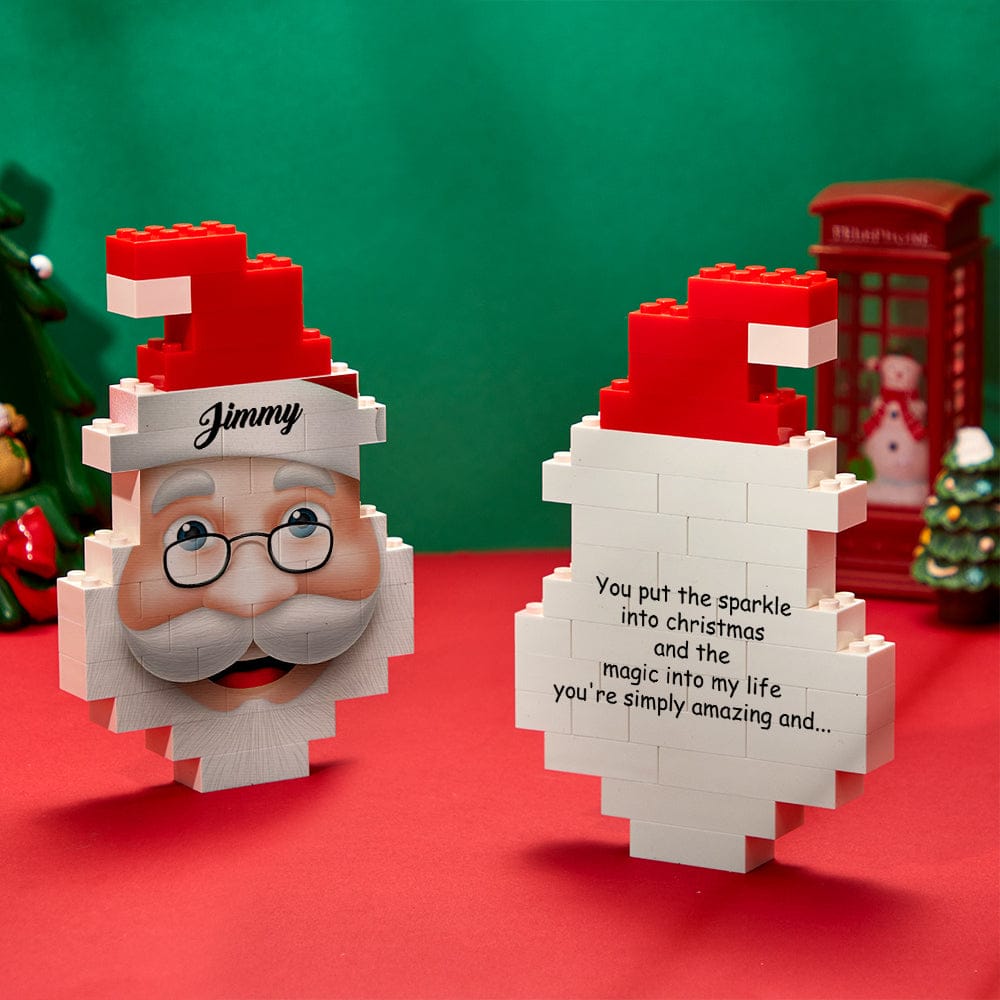 Personalized Santa Claus Building Blocks Christmas Block Brick Puzzles