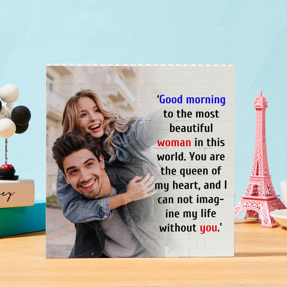 Custom Building Block Puzzle Square Photo Block Frame Gifts for Her