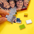 Personalised Heart Shaped Building Brick Custom Photo Block Colors Brick Puzzles Gifts