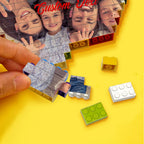Personalised Heart Shaped Building Brick Custom Photo Block Colors Brick Puzzles Gifts