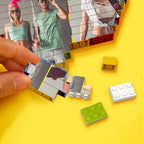 Personalised Colors Building Brick Custom Collage Photo Block Heart Shaped Brick Puzzles Gifts