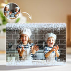 Bloque de fotos iluminado con luz LED blanca personalizado