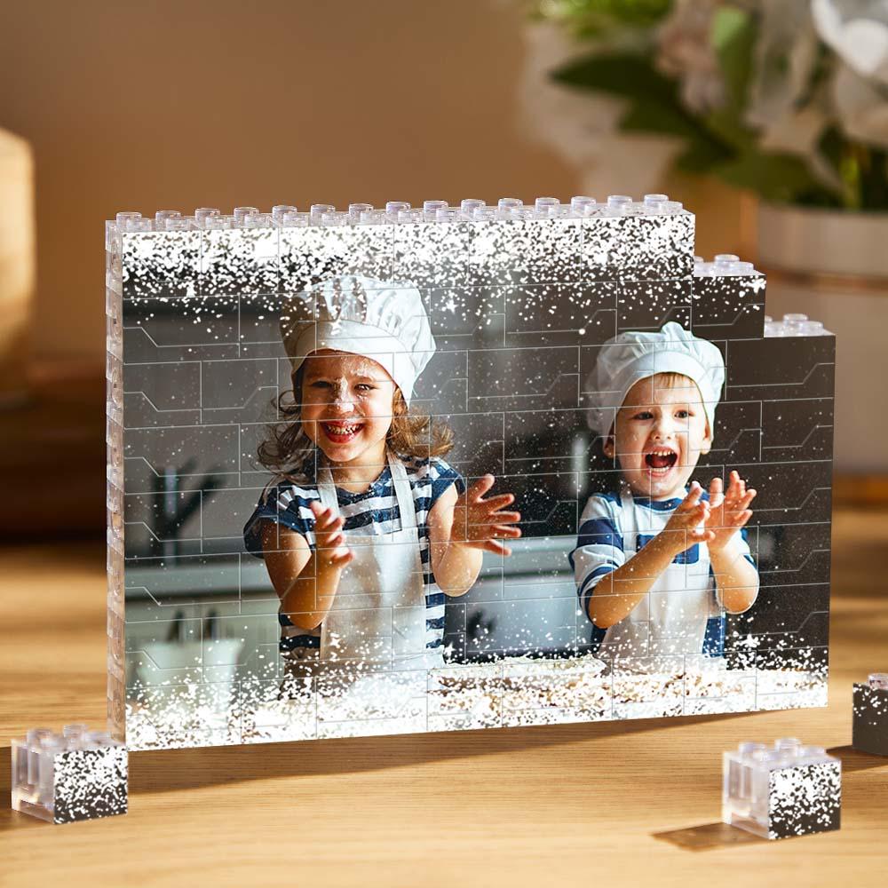 Bloque de fotos iluminado con luz LED blanca personalizado