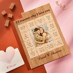 Custom Building Block Puzzle Vertical Building Photo Brick for Lover 12 Reasons Why I Love You