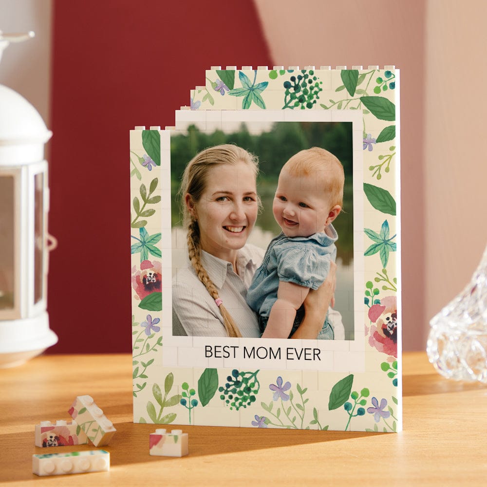 Custom Building Block Puzzle Vertical Building Photo Brick Best Mom Ever Mother's Day Gifts