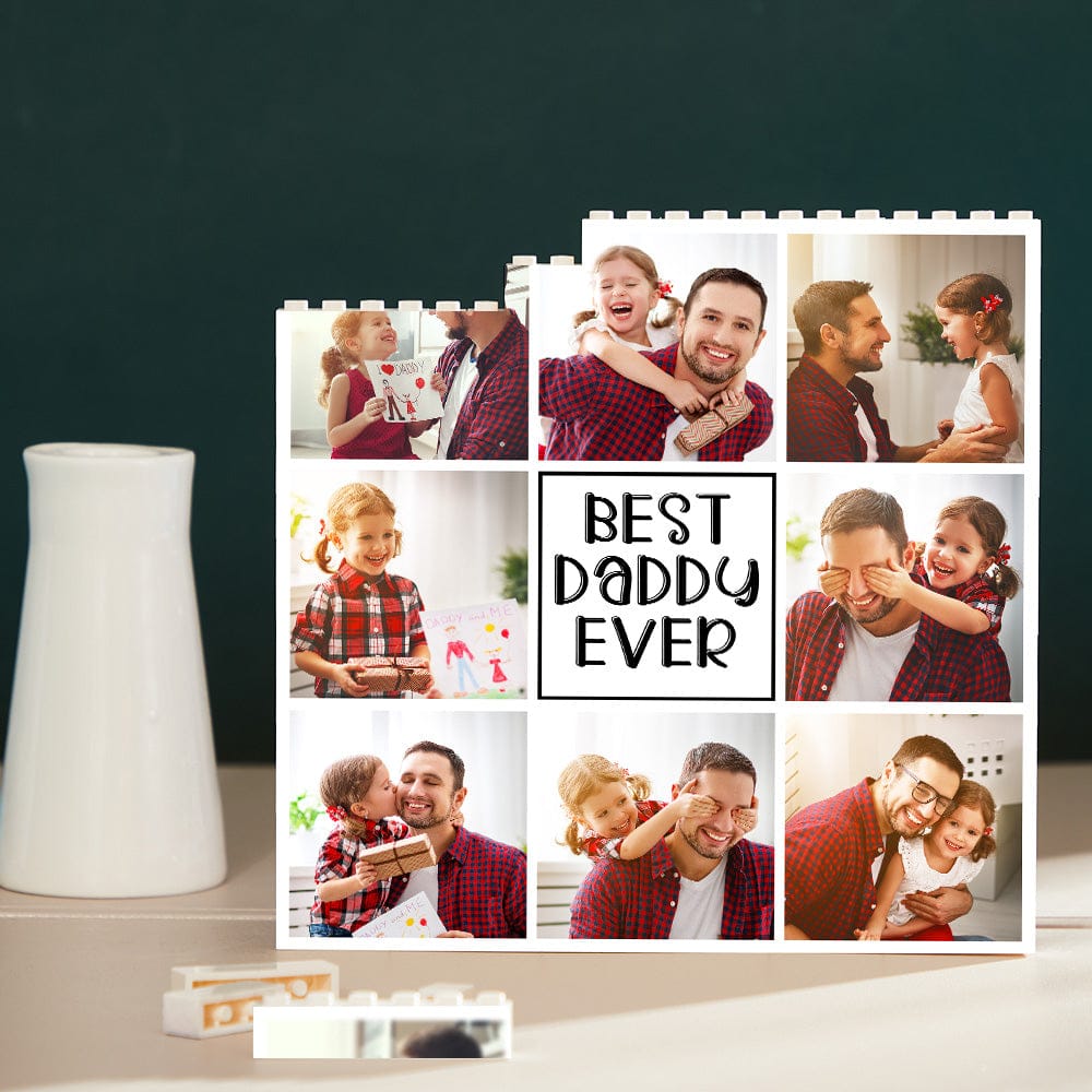 building block puzzle square photo brick best daddy ever father s day custom gift for dad personalized gift