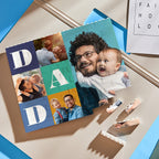 building block puzzle horizontal trio photo brick father s day gift ornament for dad personalized gift