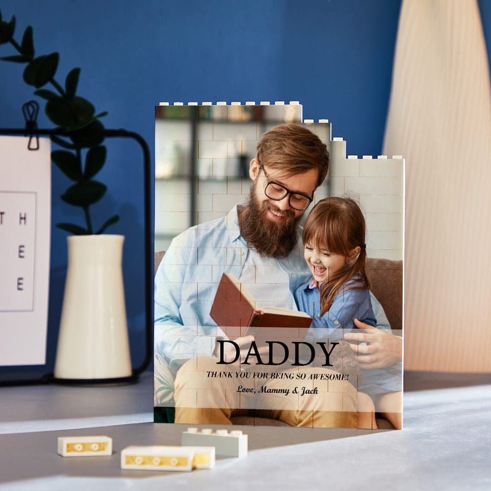 building block puzzle vertical building photo brick daddy thank you custom gift for dad personalized gift