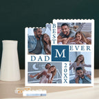 building block puzzle square photo brick best daddy ever white custom gift for dad personalized gift