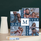 building block puzzle square photo brick best daddy ever blue custom gift for dad personalized gift