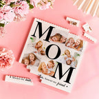 Custom Building Block Puzzle Square Photo Love Mom Brick Gift for Mother