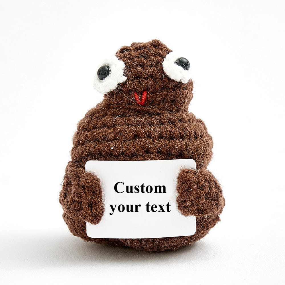 Custom Text Funny Crochet Poo Plushy Desk Decor Gifts