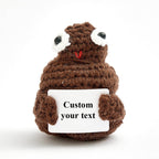 Custom Text Funny Crochet Poo Plushy Desk Decor Gifts