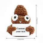 Funny Crochet Poo Plushy Custom Text Tiny Crochet Poo Desk Decor Gifts