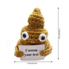 Funny Crochet Poo Plushy Custom Text Tiny Crochet Poo Desk Decor Gifts