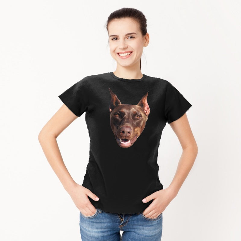 Man Black T Shirt for Pet Lover Gifting Soft Graphic Print