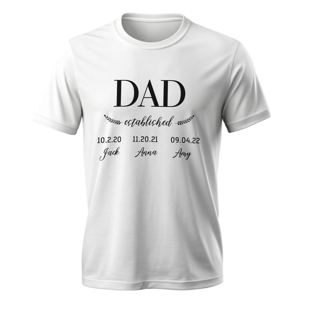 birthday gift t shirt for dad inspired by daddy established t shirt father s day birthday gift for dad grandpa photo