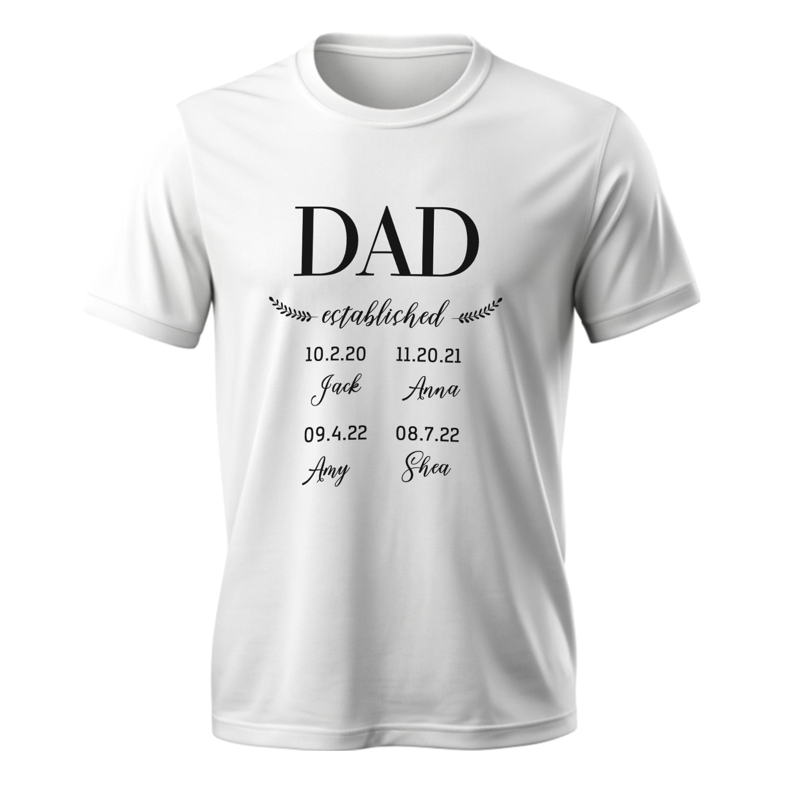 thoughtful t shirt for dad with custom detail photo
