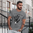 Personalized Our First Father’s Day Handprint Father T-Shirt Gift for Dad